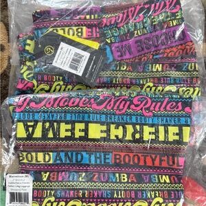 Zumba Fitness Marvelous Bold Leggings - Pink, Yellow, Blue, Black